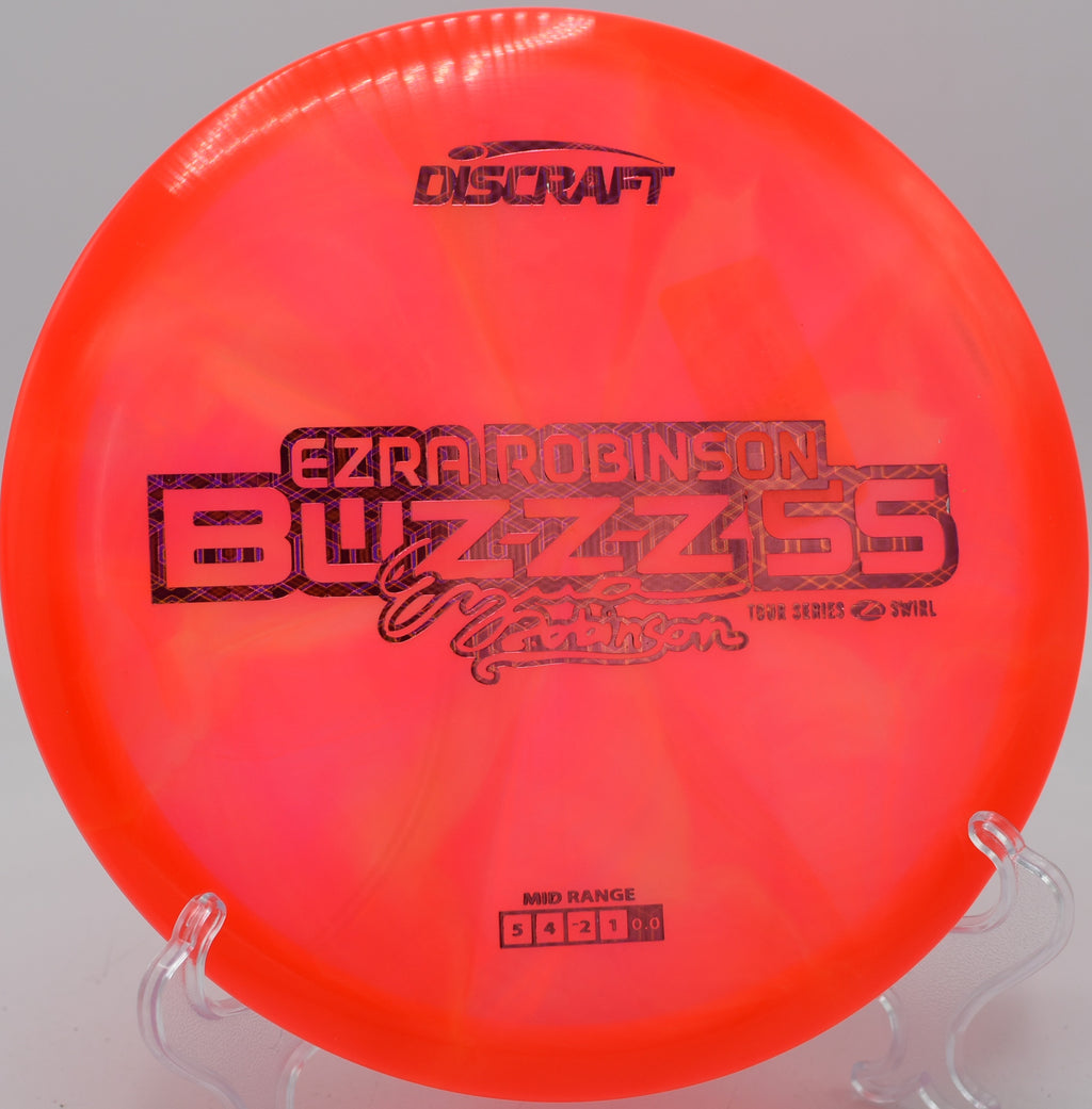 Understable Z Swirl Buzzz SS flying clean out of hand at Rollin Ridge Disc Golf Course in Reedsville, Wisconsin.

