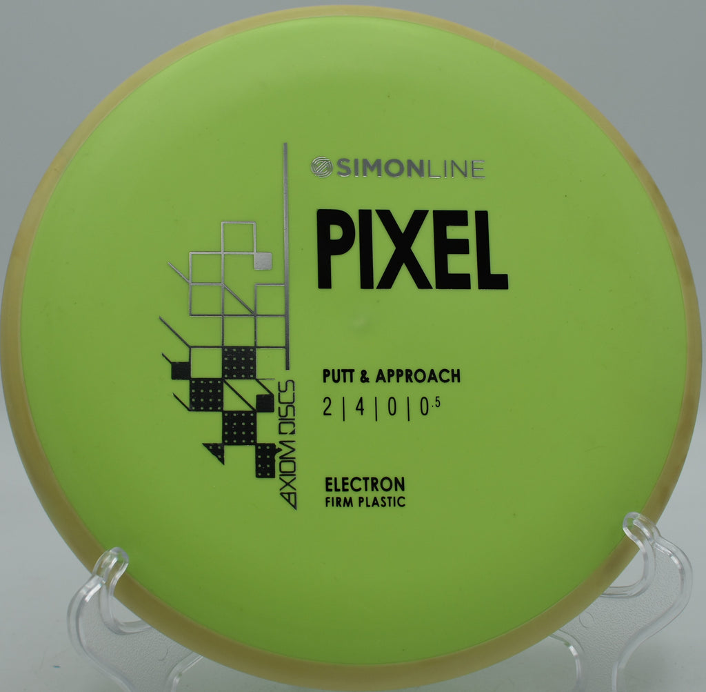 MVP Electron Firm Pixel launched on a spin putt inside the circle at Maple Hill’s elevated basket on hole 8 in Leicester, Massachusetts

