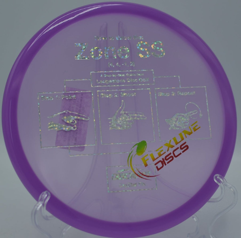 Discraft CryZtal FLX Zone SS shaping finesse lines at Torma Town Disc Golf Course in Winona, Minnesota