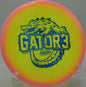Gator3 in Champion Halo plastic with bold rim contrast flying uphill at Bud Hill DGC in Memphis, Tennessee

