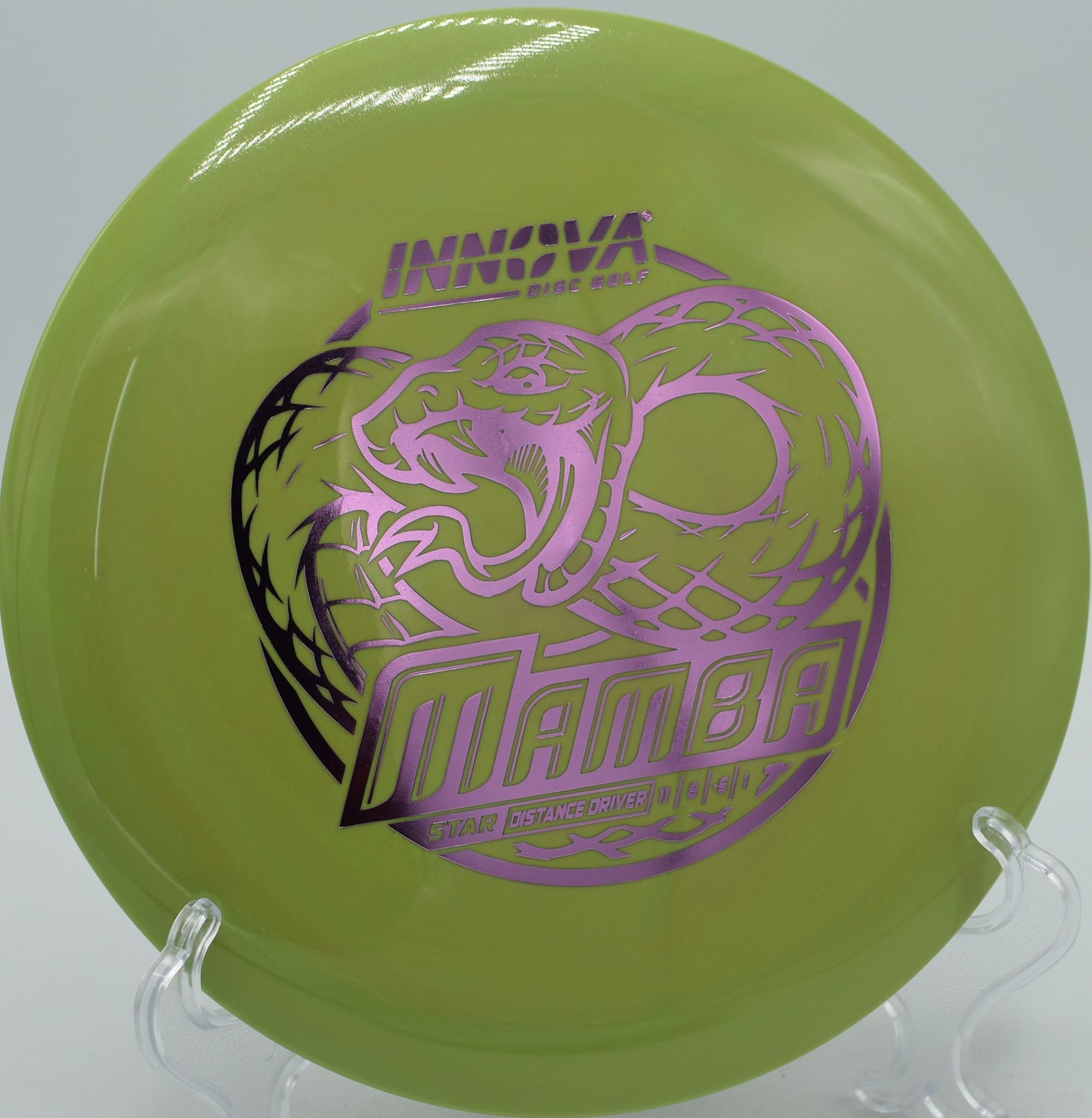 Star Mamba distance driver shaping a technical turnover through the woods at Northwood Black in Morton, Illinois