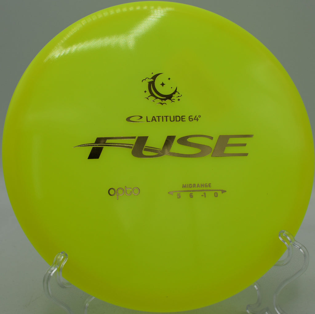 Latitude 64° Opto Moonshine Fuse midrange glowing flight carving tunnel shots at DeLaveaga Disc Golf Course in Santa Cruz, California.