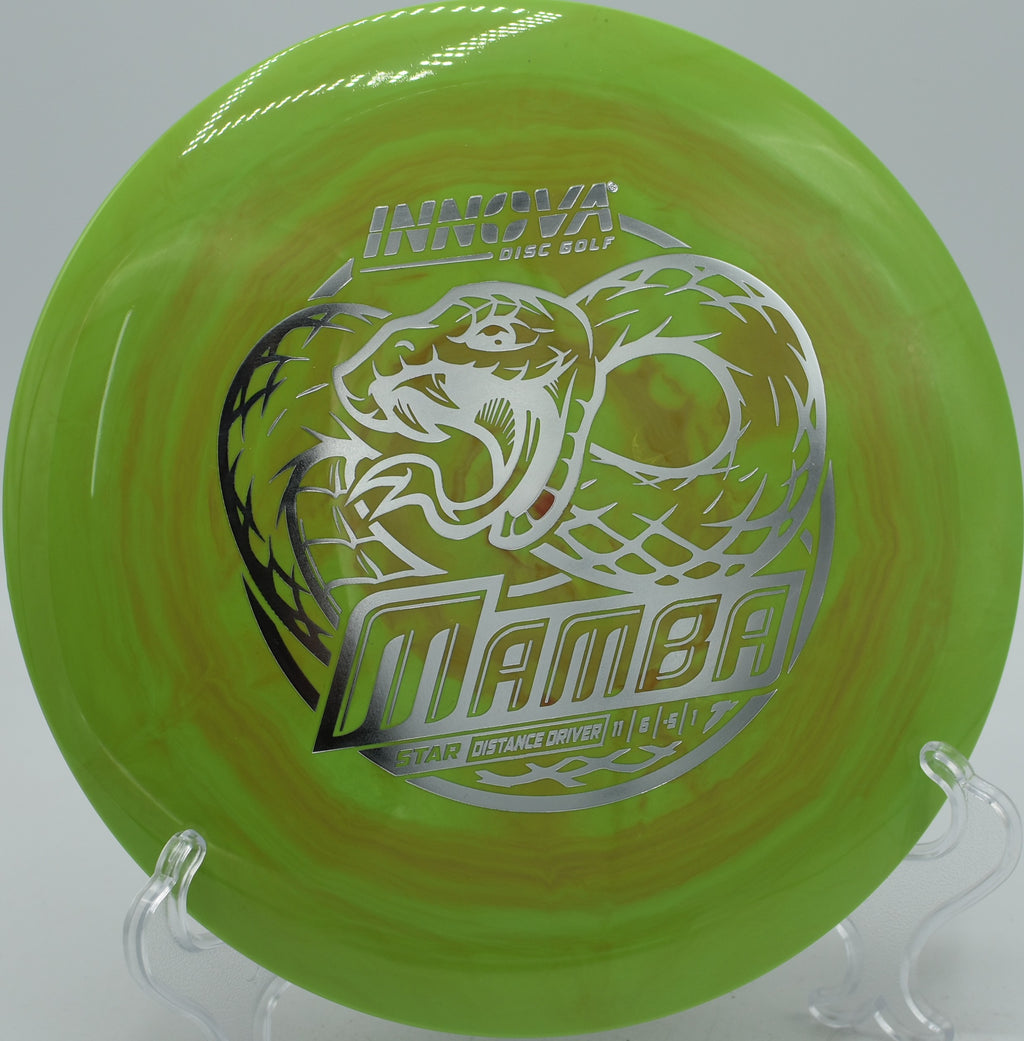 Innova Star Mamba understable driver flying a turnover bomb at Fountain Hills Disc Golf Course in Fountain Hills, Arizona