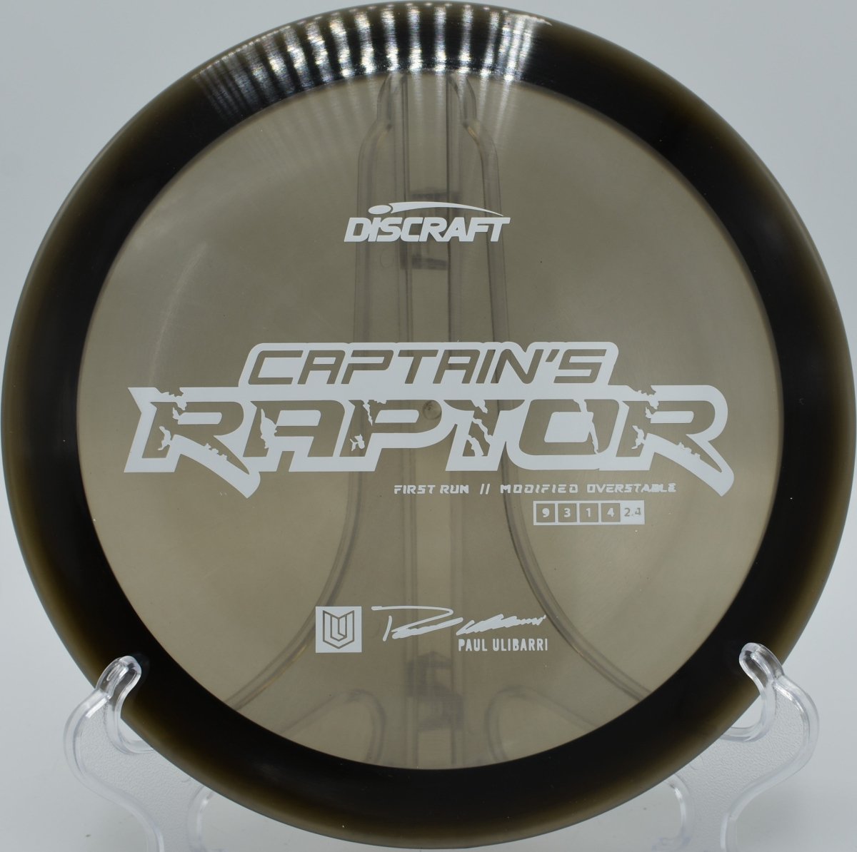 Captain's Raptor disc golf fairway driver battling strong headwinds at Blue Mountain Disc Golf Course, Missoula, Montana