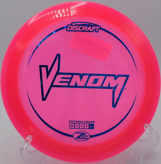 Discraft Z Lite Venom – Lightweight overstable driver for power throws at Maple Hill Disc Golf Course in Massachusetts.

