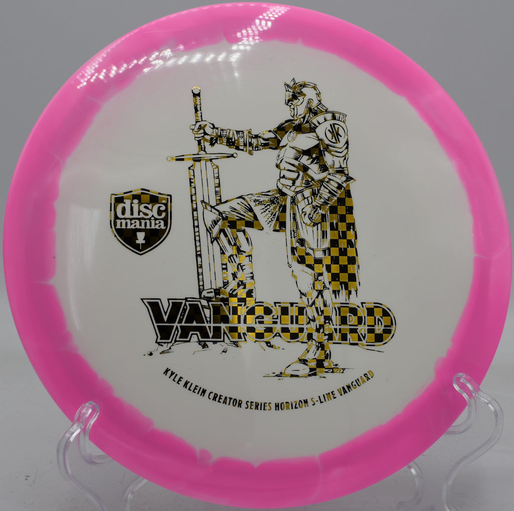 Discmania S-Line Horizon Vanguard launched on a flat release, pushing straight before a reliable fade at Maple Hill in Massachusetts.

