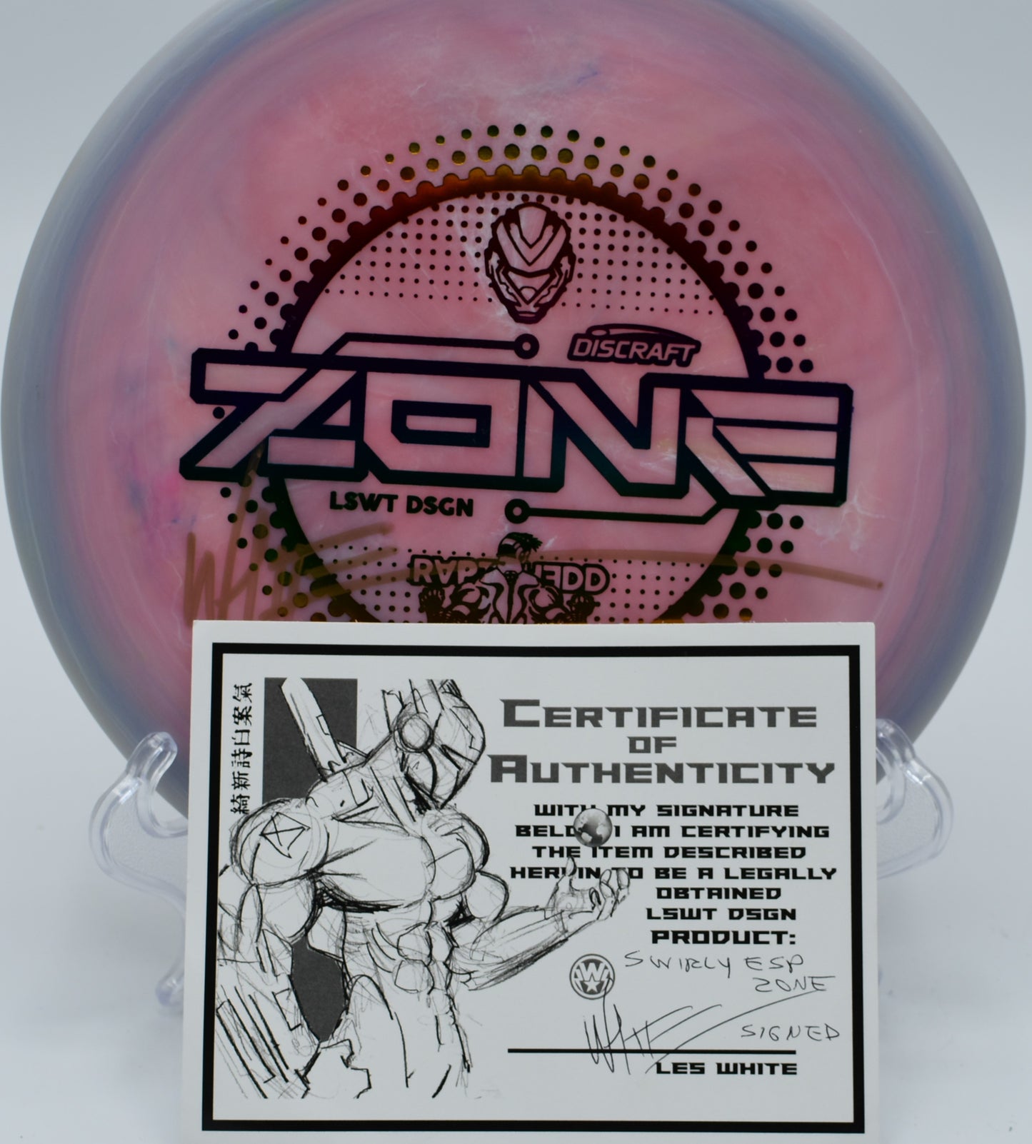 LES WHITE SWIRLY ESP ZONE (SIGNED WITH COA)