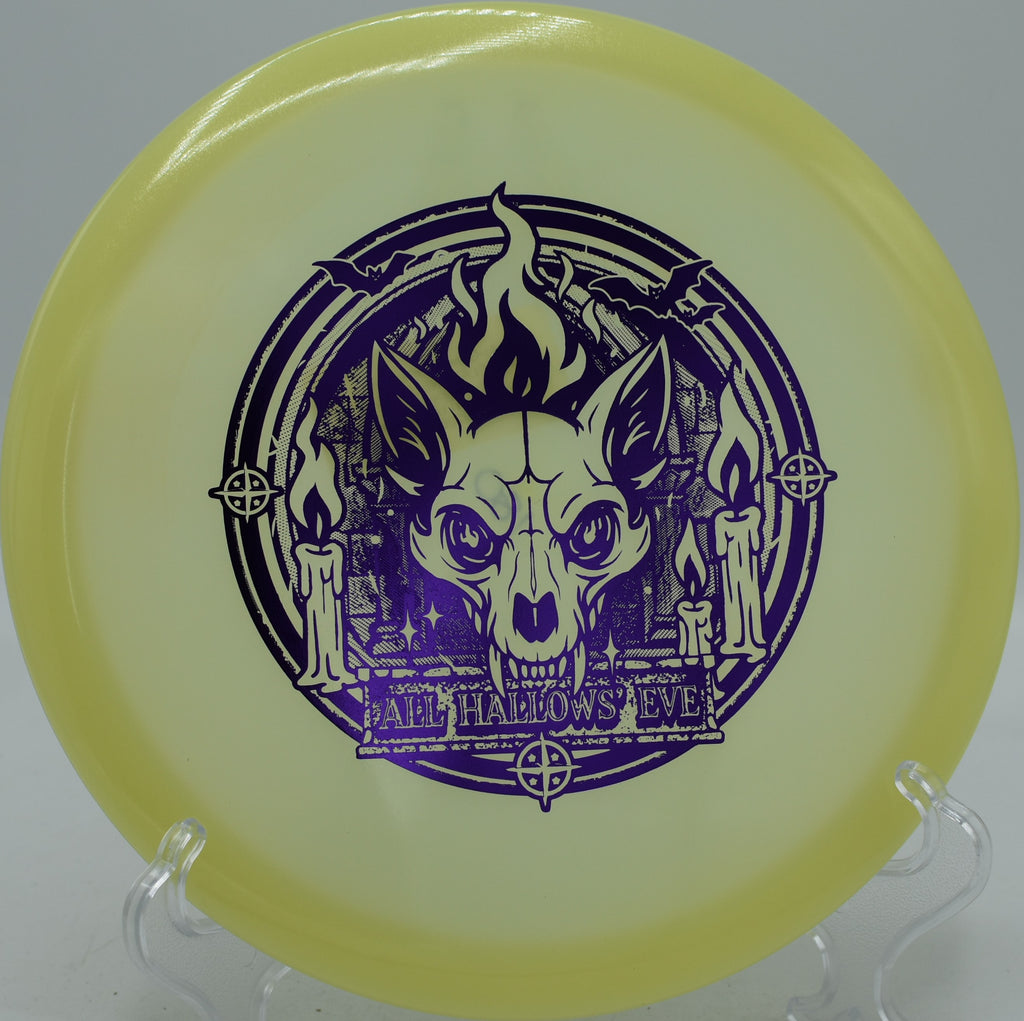 Innova Proto Glow Champion Fox fairway driver carving a late turnover line at Stony Hill Disc Golf Course in Hillsborough, North Carolina