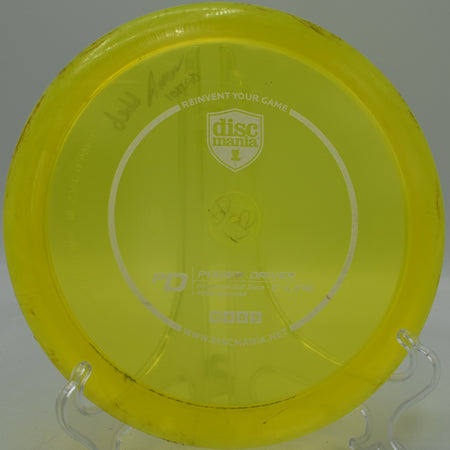 C-Line PD Discmania Innova Made penned used driver trusted for overstable forehands at Maple Hill Disc Golf Course in Leicester, Massachusetts.