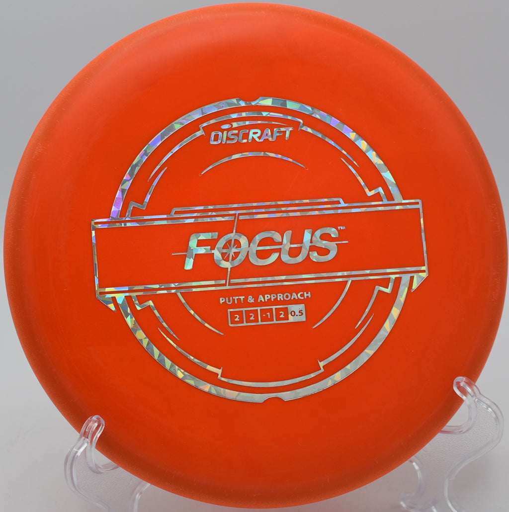 Discraft Focus Putter – Soft landing putter great for floaty putts at Sunset Hills Disc Golf Course in Illinois.

