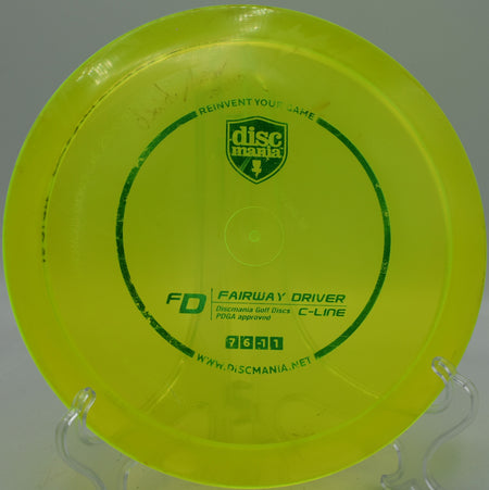 C-Line FD Discmania Innova Made embossed used driver trusted for accurate turnovers at Idlewild Disc Golf Course in Burlington, Kentucky.