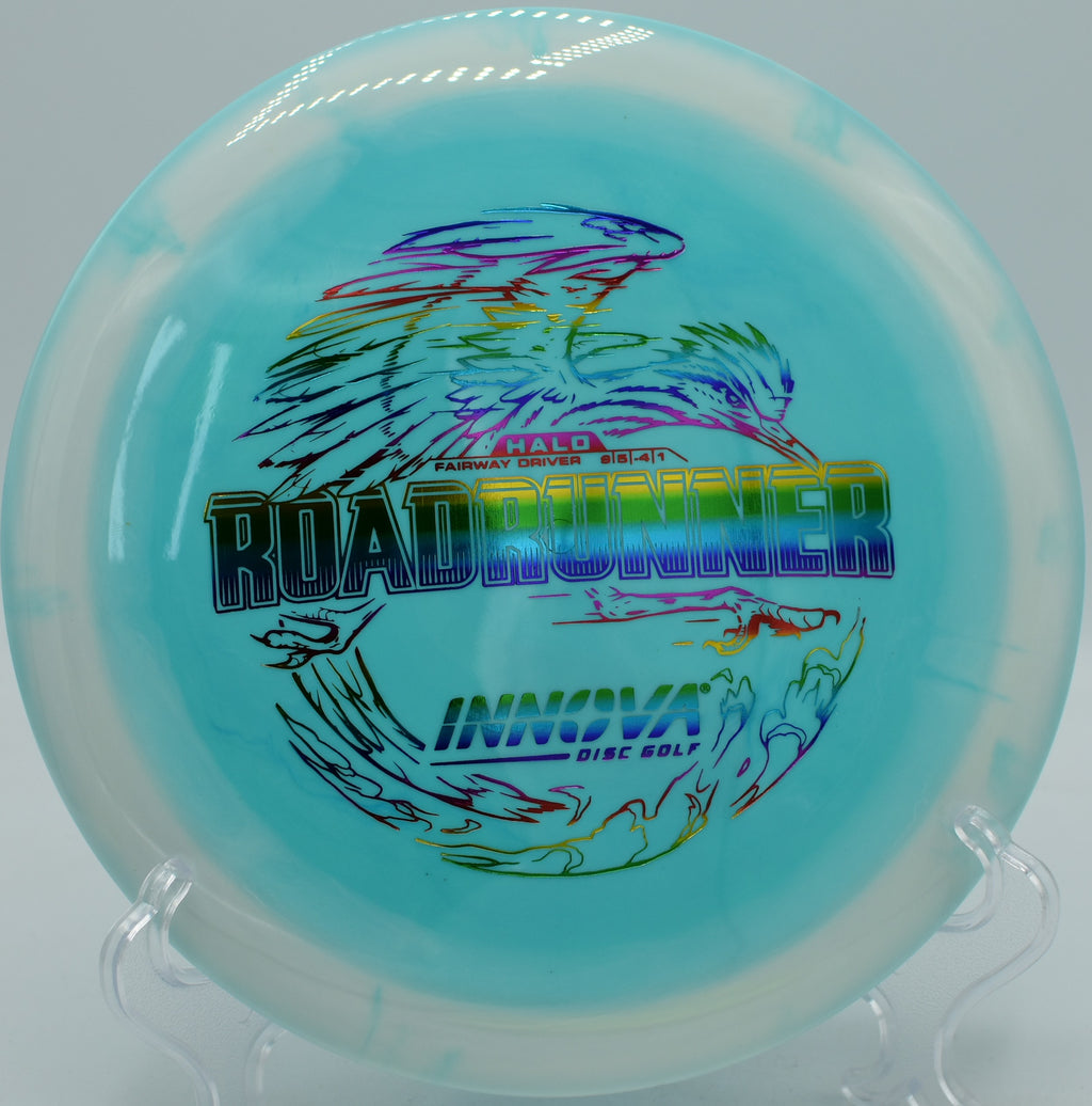 Innova Halo Star Roadrunner carving a tunnel shot at Blue Ribbon Pines in East Bethel, Minnesota