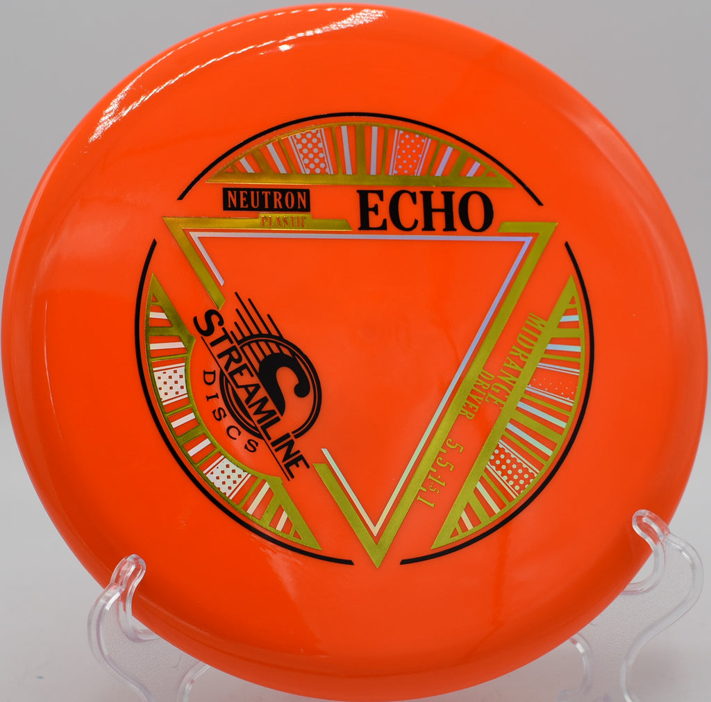 Clean backhand release with Neutron Echo at Harmony Bends in Columbia, Missouri

