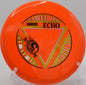 Clean backhand release with Neutron Echo at Harmony Bends in Columbia, Missouri


