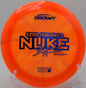Discraft Z Swirl Nuke hyzering out over open field at Foundation Park in Centralia, Illinois

