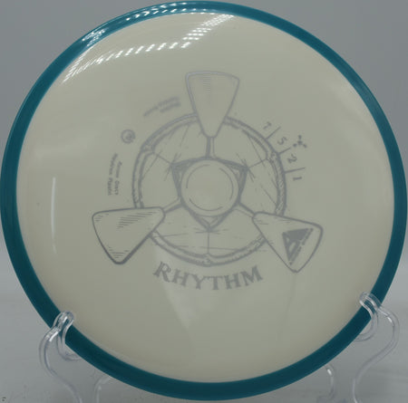 Gliding mid-fairway with late turn, the Neutron Rhythm carries effortlessly down a tunnel fairway at Pier Park in Portland, OR

