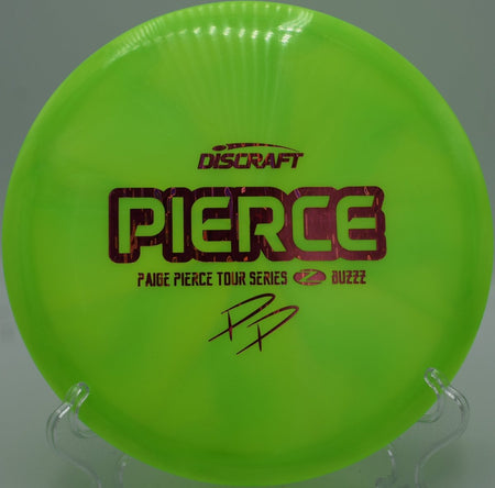 Z Swirl Buzzz disc golf midrange holding a straight fairway shot at Cedar Hills Disc Golf Course, Norman, Oklahoma