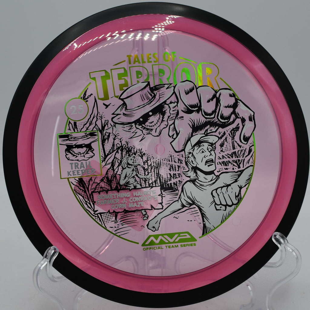 MVP Proton Trail – Halloween Special spinning down a lefty forehand line at Victor Ashe Park in Knoxville, Tennessee