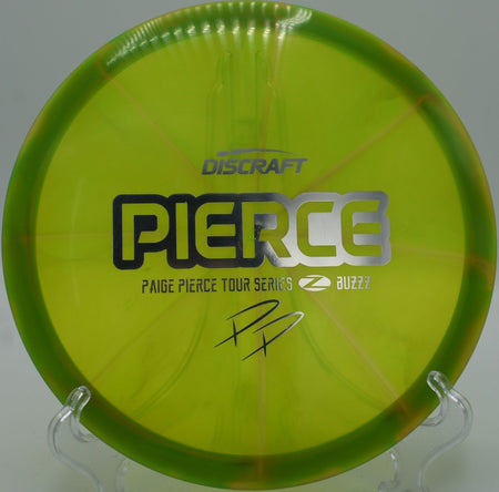Z Swirl Buzzz disc golf midrange finishing beside the pin at Three Sisters Disc Golf Course, Chillicothe, Illinois