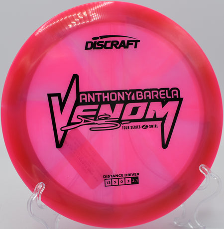 Z Swirl Venom showcased beside basket at Lake Marshall – Lions Course in Montross, Virginia.


