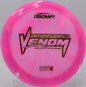 Close-up of shimmering swirl pattern on Venom at Tyler State Park Disc Golf Course in Pennsylvania.

