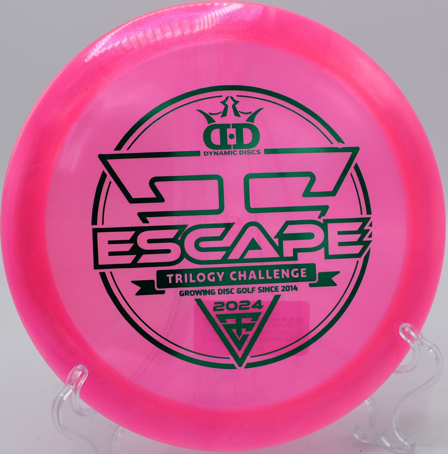 Lucid-Ice Glimmer Escape – Reliable control driver with glimmer finish at Tranquility Trails Disc Golf Course in Delaware.

