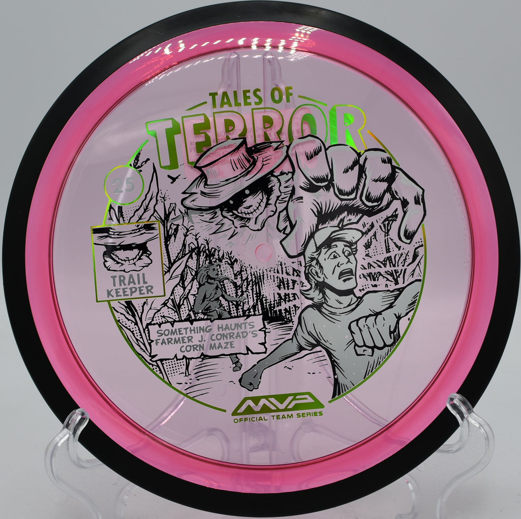 Proton Trail by MVP with 2025 Halloween art gliding flat at Estero Community Park Disc Golf Course in Florida