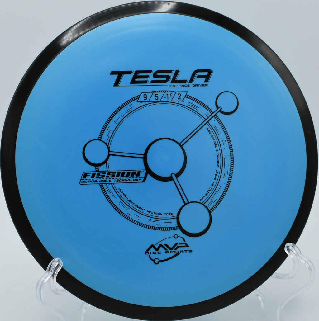 Tight flex line with a Fission Tesla at North Boundary Park Disc Golf Course in Cranberry Township, Pennsylvania.

