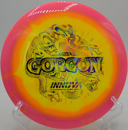 Innova Halo Star Gorgon long glide turnover drive at DeLaveaga Disc Golf Course in Santa Cruz, California