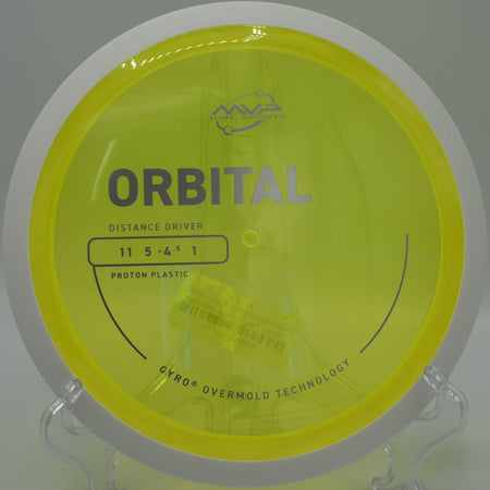 Proton Orbital disc golf driver gliding on a long anhyzer line at Milo McIver State Park, Estacada, Oregon