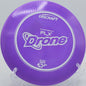 Discraft Drone in ESP FLX plastic resisting turn and skipping hard left on compacted fairway at Water Works Park.


