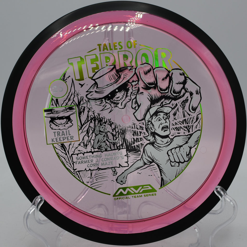 Proton Trail 2025 Halloween disc released forehand for low tunnel drive at Glenwood DGC in Prattville, Alabama