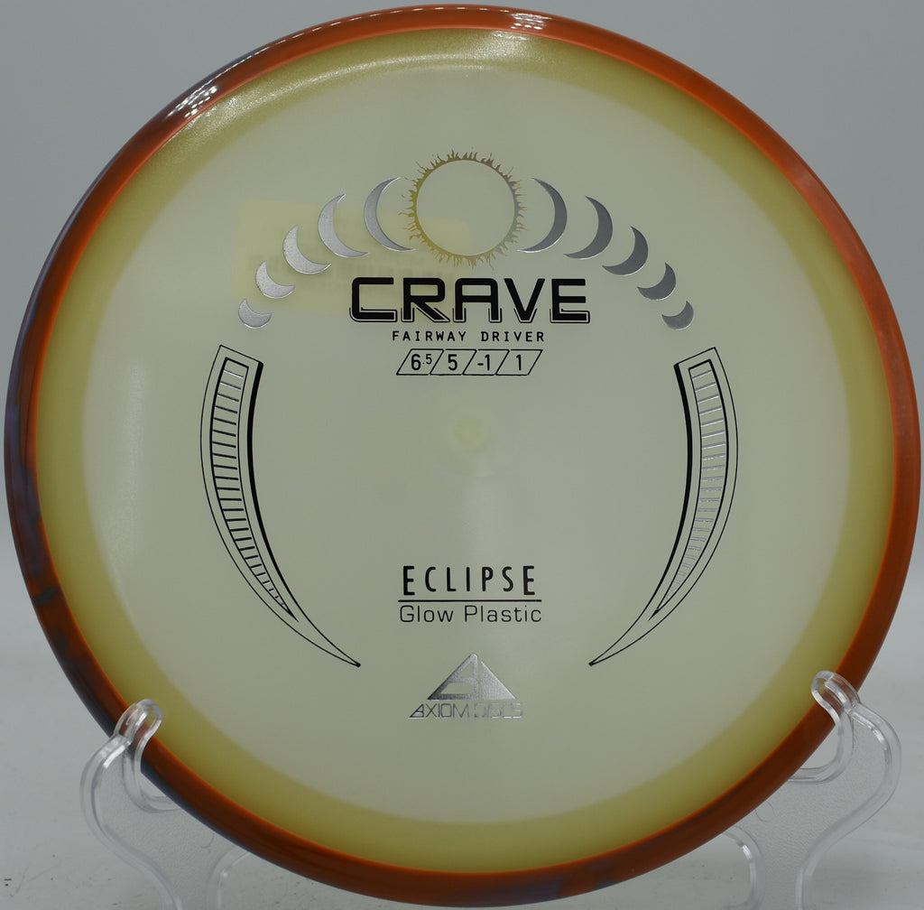 Glowing Eclipse Crave flying a dead-straight fairway line at Maple Hill Disc Golf Course, MA

