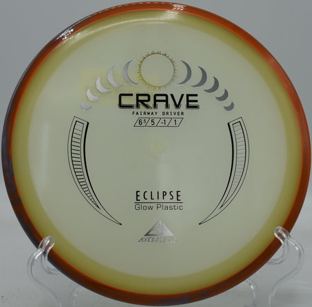 Glowing Eclipse Crave flying a dead-straight fairway line at Maple Hill Disc Golf Course, MA

