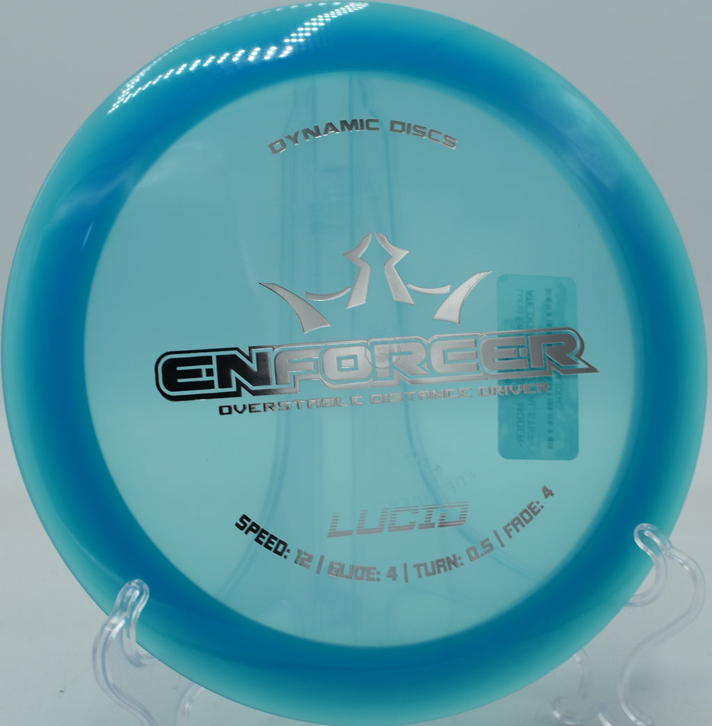 Lucid Enforcer thrown into a stiff wind, resisting turn at Maple Hill DGC in Leicester, Massachusetts.

