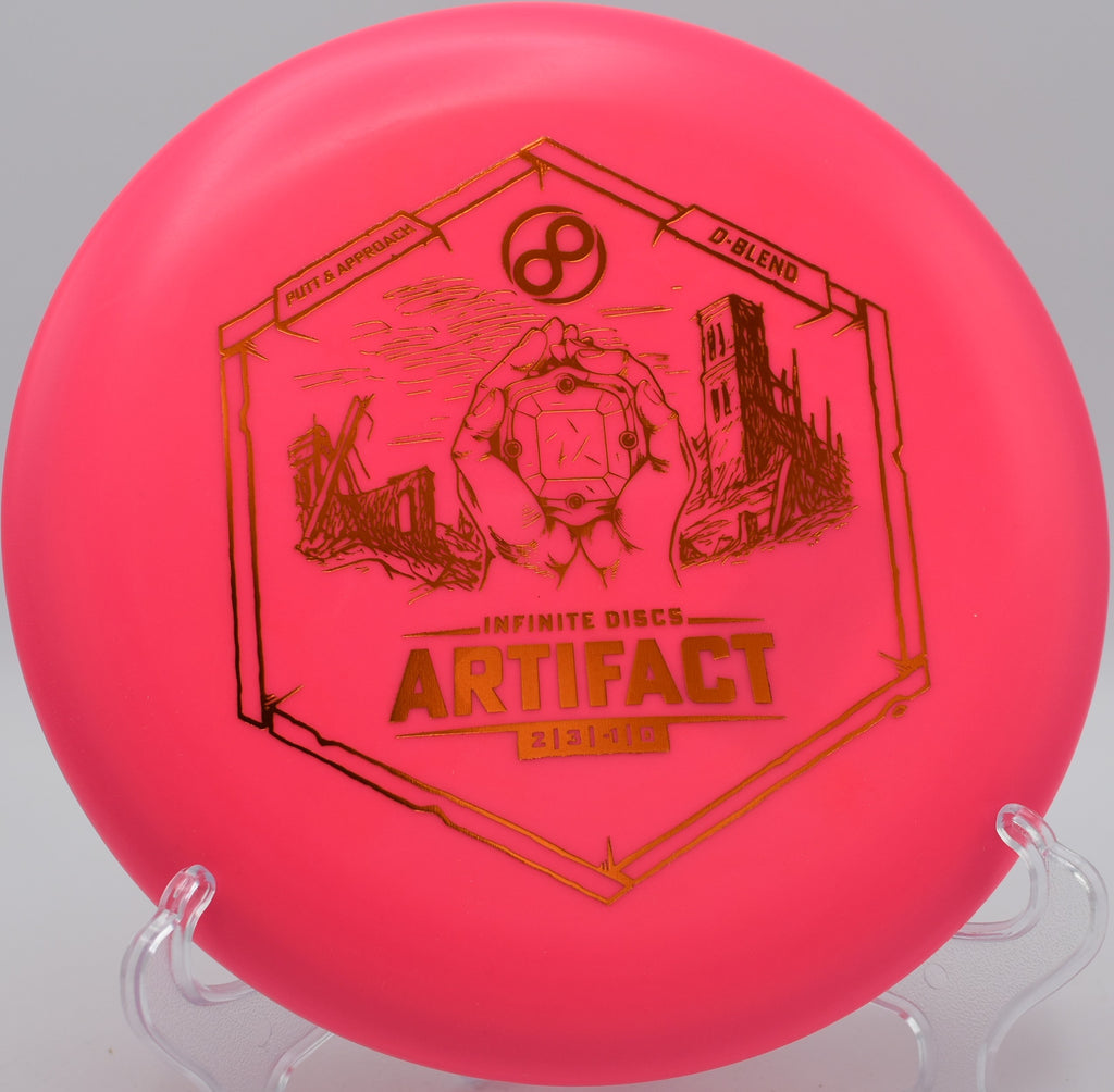 D-Blend Artifact flying on a loft-style putt at Idlewild Disc Golf Course in Burlington, Kentucky, ideal for players seeking touch and minimal fade.

