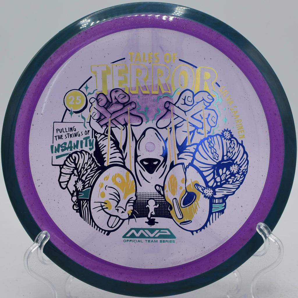 Axiom Particle Proton Insanity Halloween release controlled drive at North Cove Disc Golf Club in Marion, North Carolina