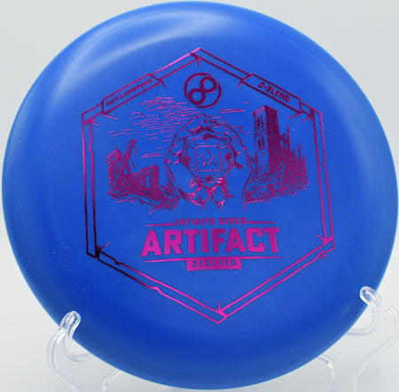D-Blend Artifact flying on a loft-style putt at Idlewild Disc Golf Course in Burlington, Kentucky, ideal for players seeking touch and minimal fade.

