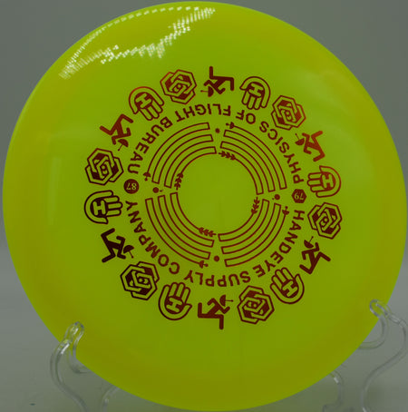 Opto Saint HSCo Run Around flying on a smooth hyzerflip line at Maple Hill Disc Golf Course in Leicester, Massachusetts

