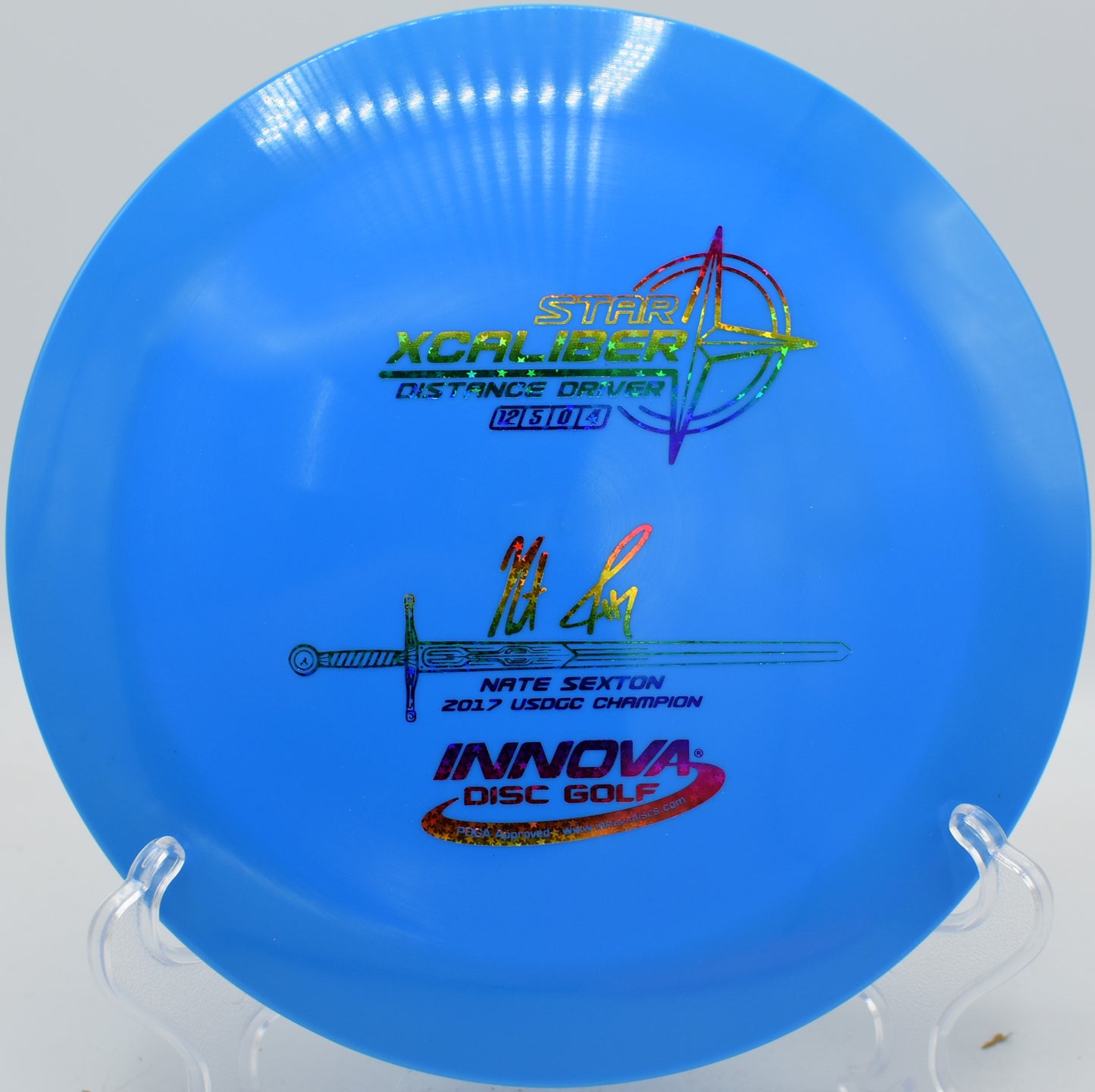 XCaliber flying with hard fade at Blue Ribbon Pines in East Bethel, Minnesota

