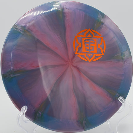 Nebula Ethereal Omen flying flat into a headwind at Hornets Nest DGC in Charlotte, North Carolina, with elite fade and minimal glide.

