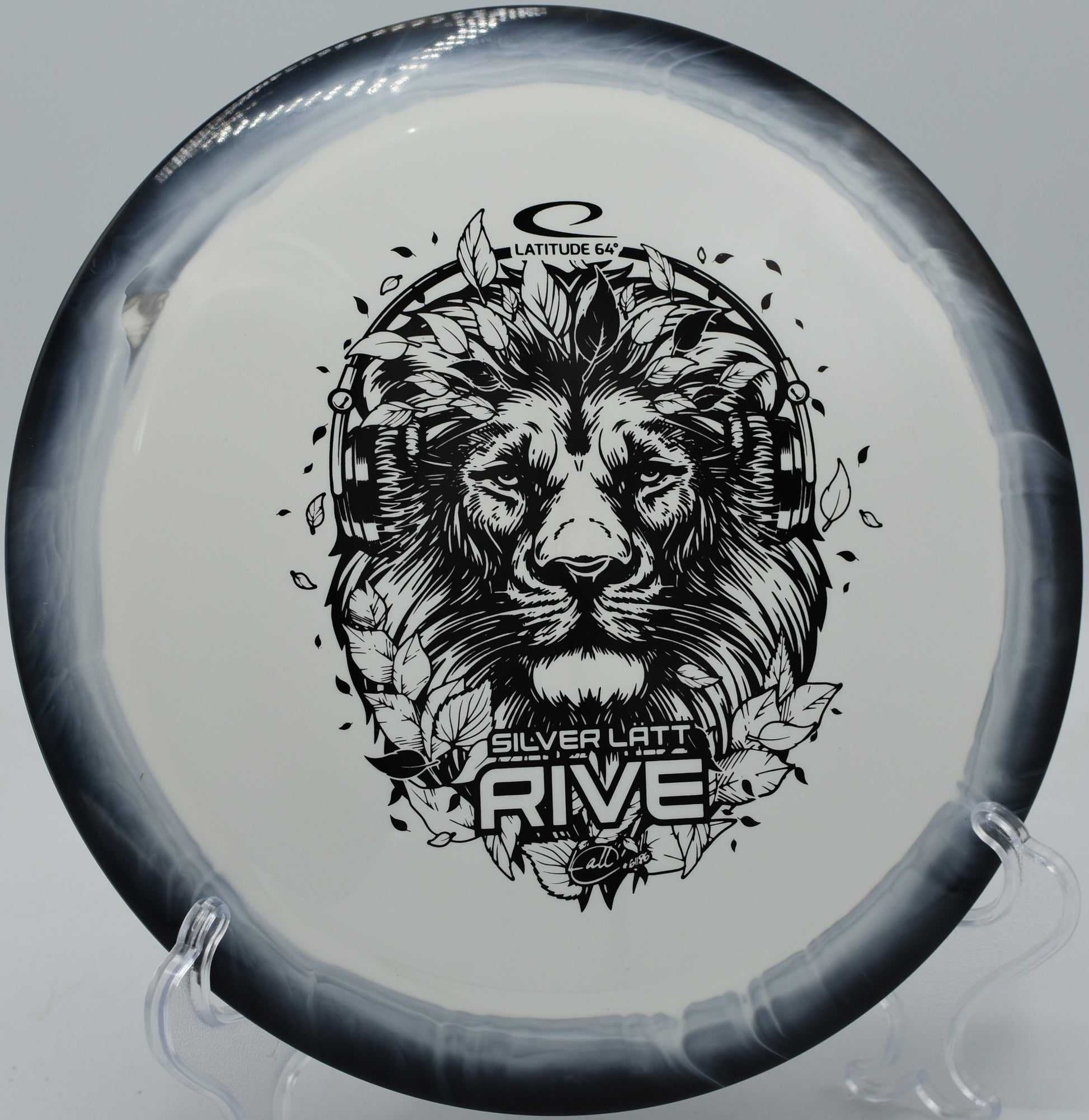 Latitude 64 Rive in Royal Grand plastic flying over water at Wickham Park in Manchester, Connecticut.

