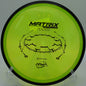 An MVP Proton Matrix landing softly on the green at Three Rivers Disc Golf Course in Kelso, Washington.