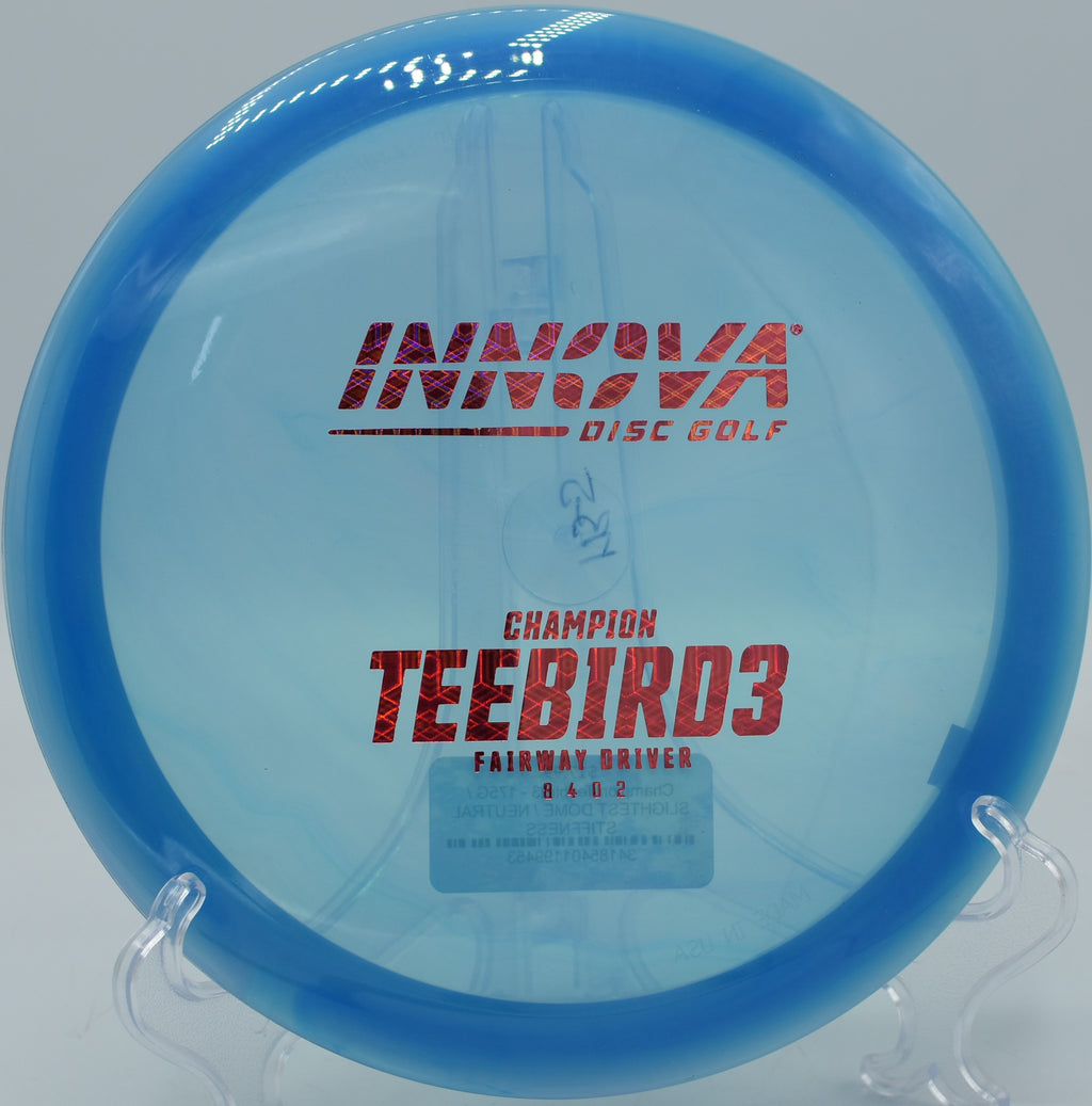 Champion Teebird3 fading late after holding a laser line at Whispering Falls DGC in Greencastle, Pennsylvania.

