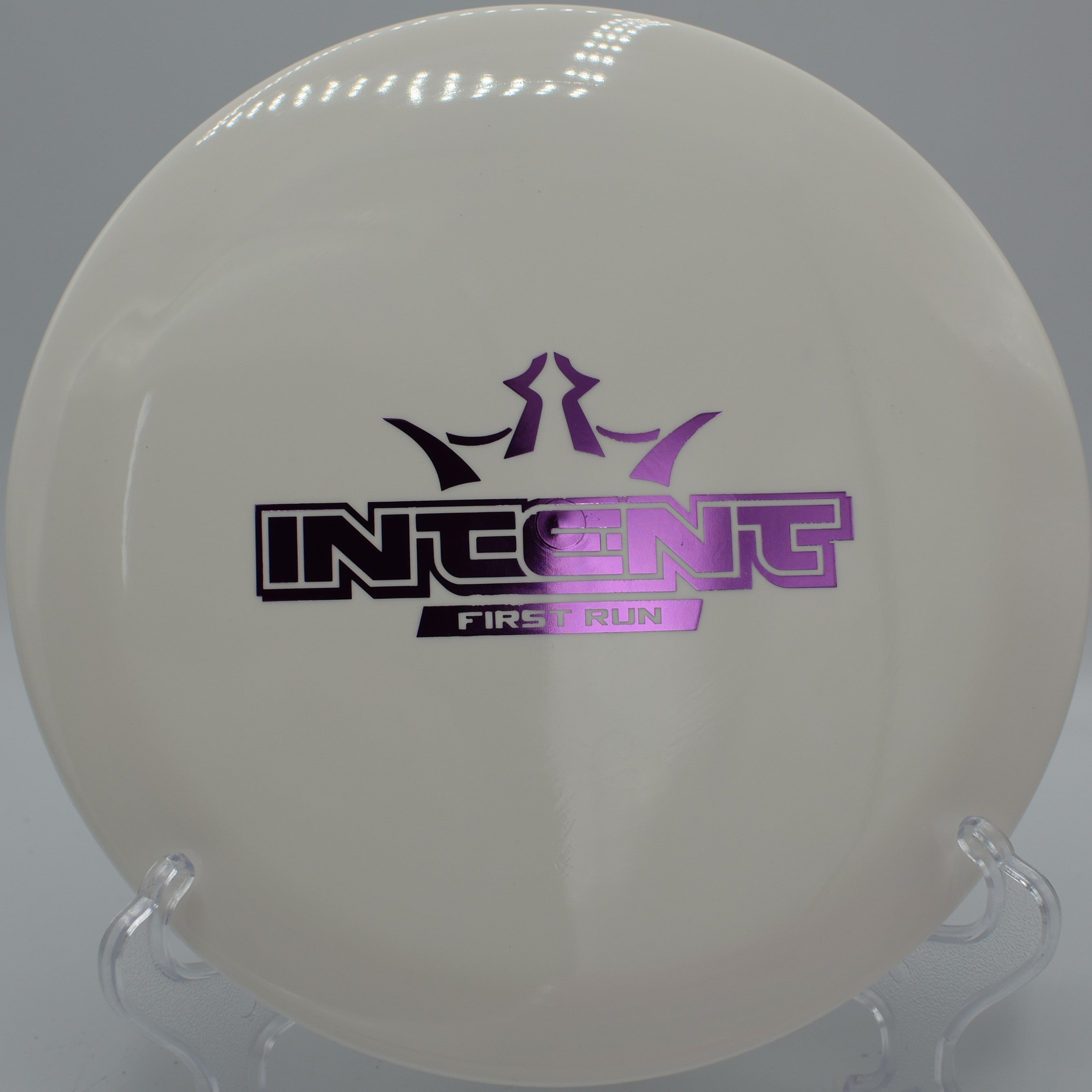 Supreme Intent disc golf fairway driver battling a headwind at Cedar Creek Disc Golf Course, Fairmont, Minnesota