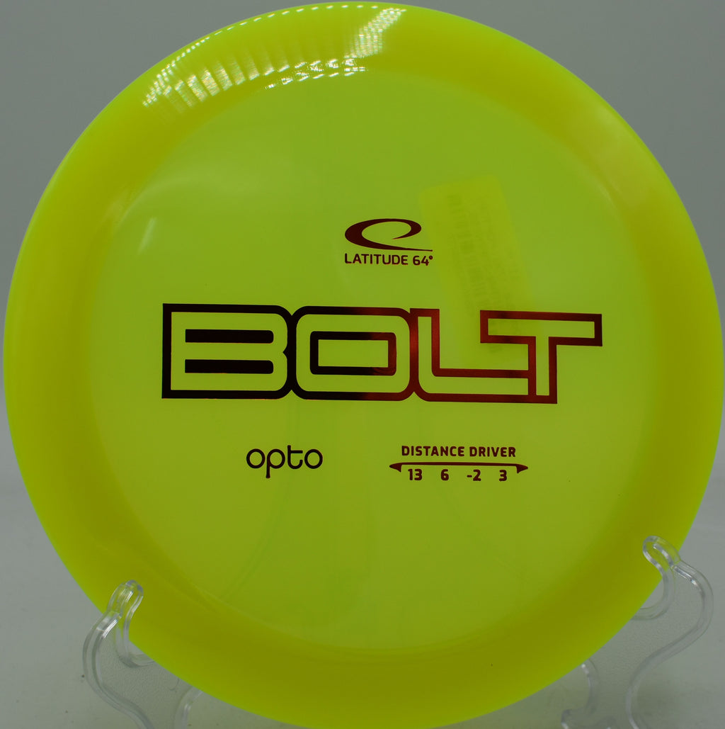 Bolt crushing a downhill fairway drive with late drift at Iron Hill DGC in Newark, Delaware.

