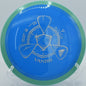 Disc golfer shaping a long anhyzer with Neutron Vanish at North Boundary Park, PA

