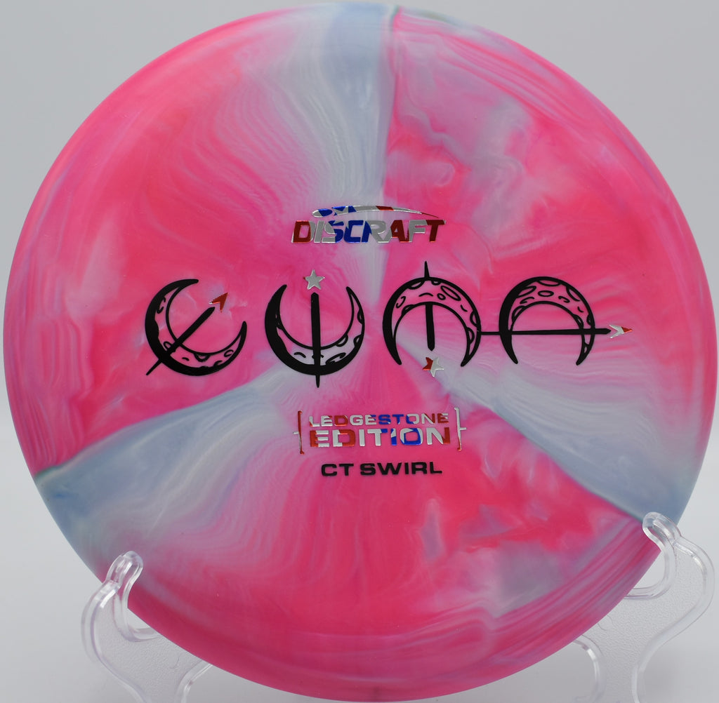 Discraft CT Swirl Luna low ceiling putt at UDisc-rated Beaver Ranch in Conifer, Colorado

