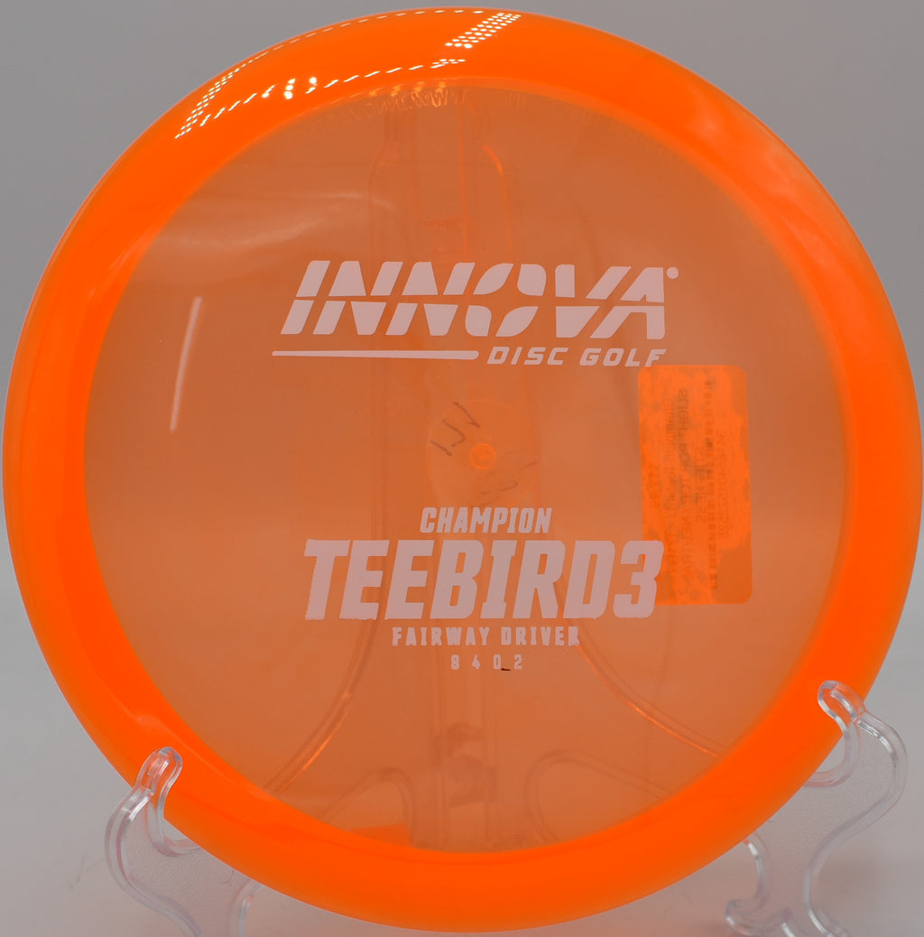 Champion Teebird3 hyzering gently for pinpoint control at Whispering Falls DGC in Greencastle, Pennsylvania.

