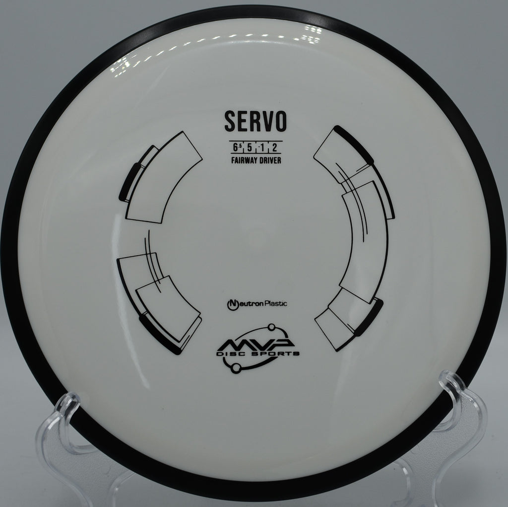 Neutron Servo flying flat with slight fade at Moraine State Park in Portersville, Pennsylvania, perfect for technical fairway lines.

